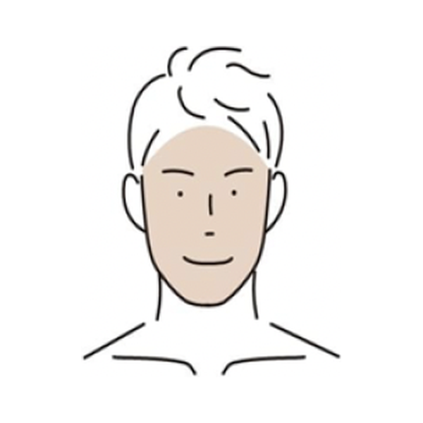 顔全体脱毛のイラスト